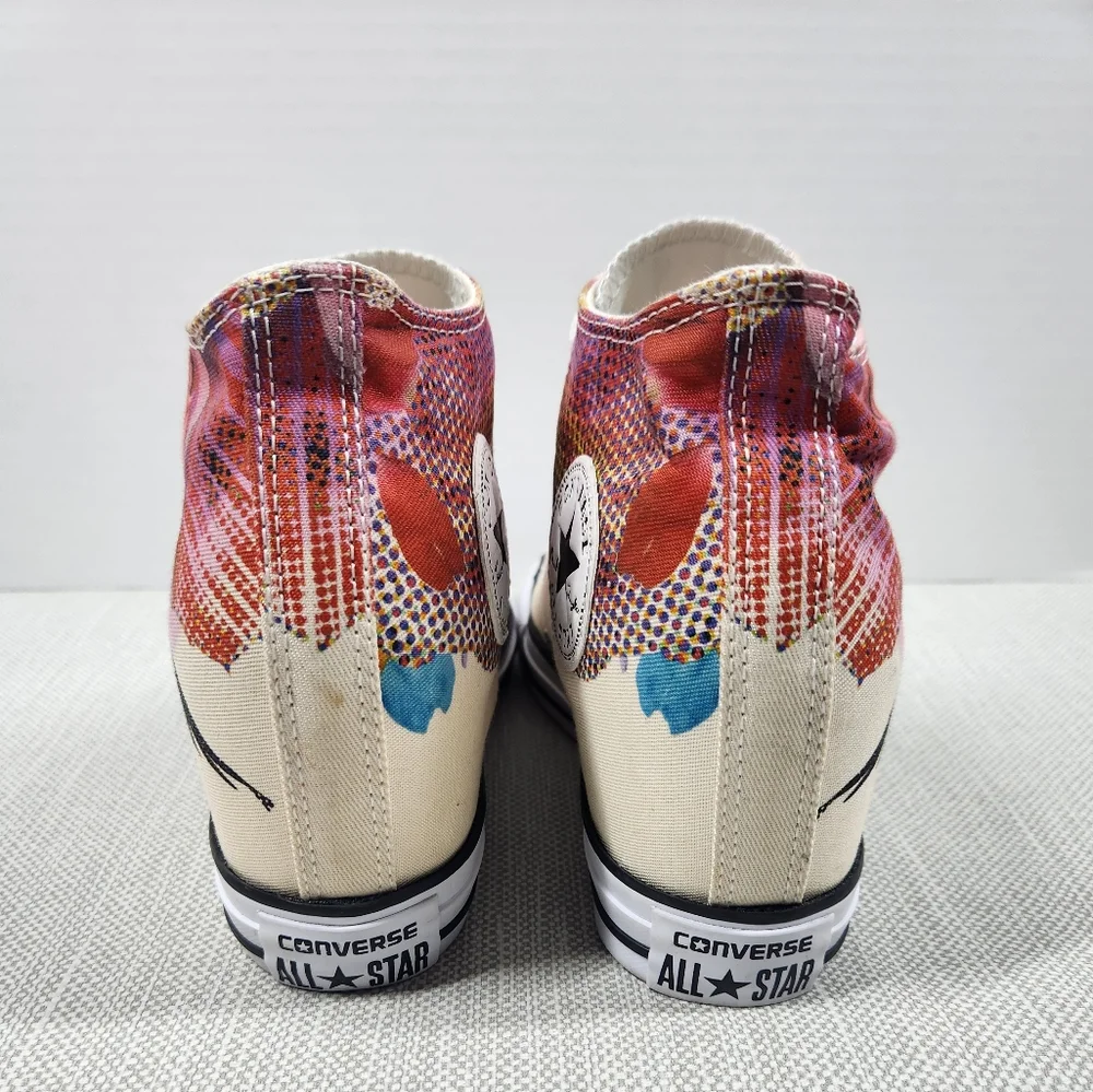 Converse Chuck Taylor All Star Lux Mid Rose sz 9.5 hidden wedge high top sneaker
